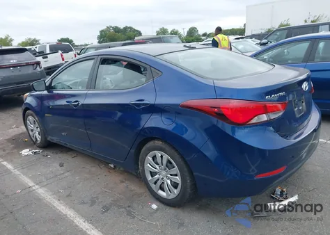 2016 Hyundai Elantra Se from USA, damaged, VIN 5NPDH4AE2GH671307